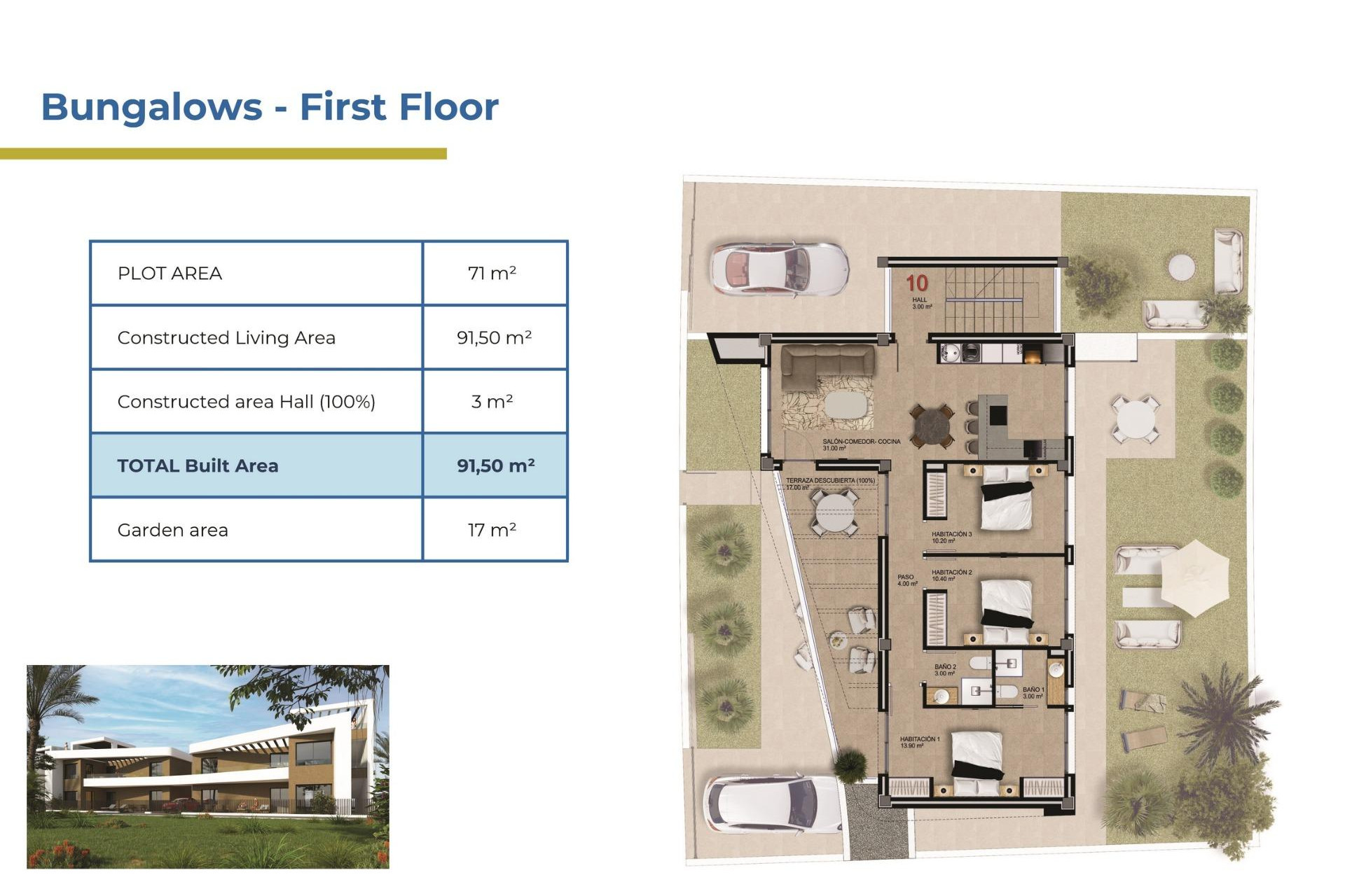 New Build - Bungalow - Groundfloor - Orihuela Costa - La Ciñuelica