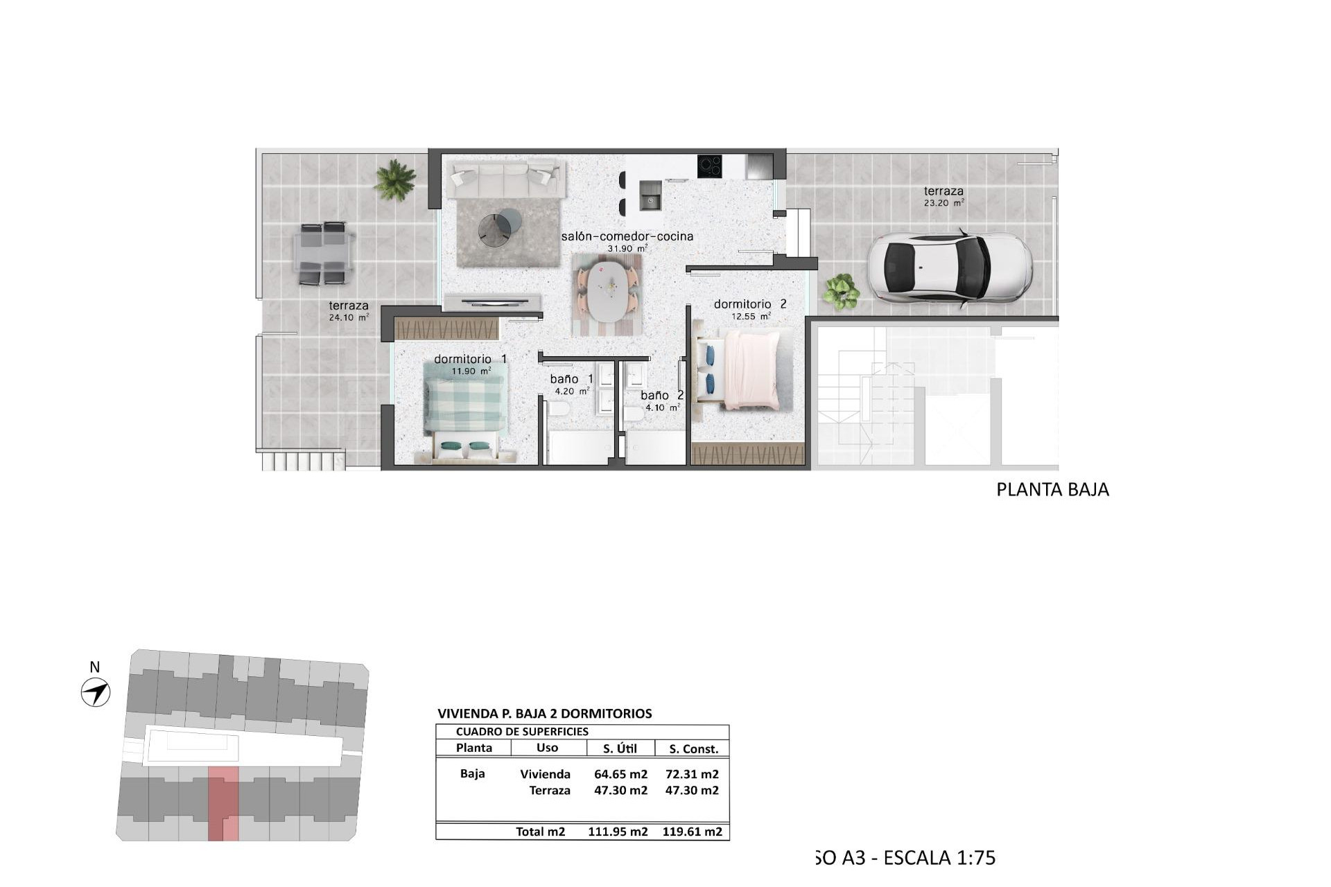 New Build - Bungalow - Groundfloor - Pilar de la Horadada - pueblo