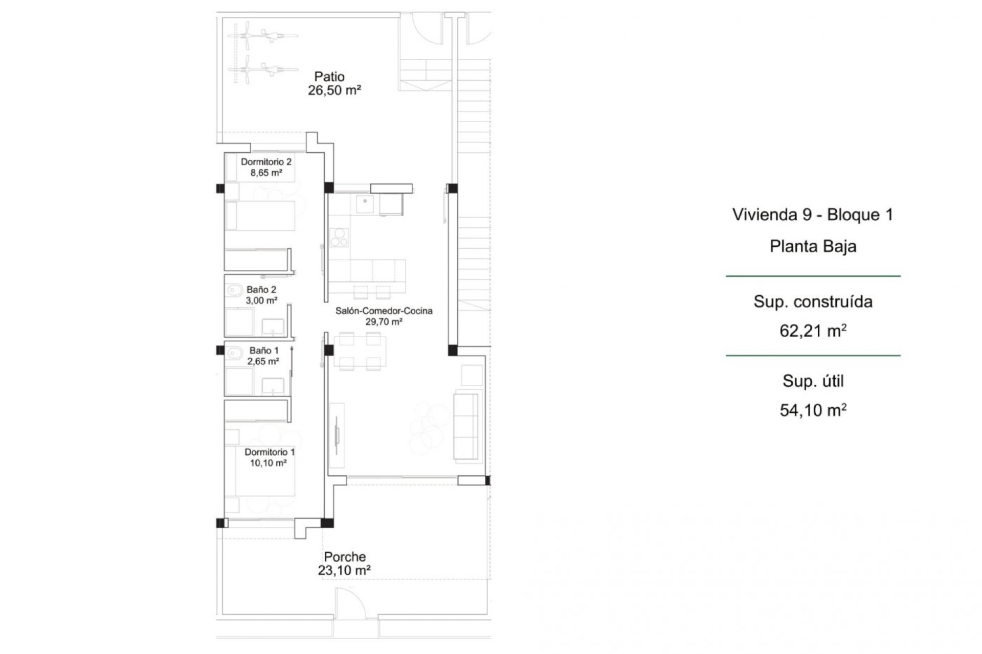 Nieuwbouw - Bungalow - Gelijkvloers - Orihuela Costa - PAU 26