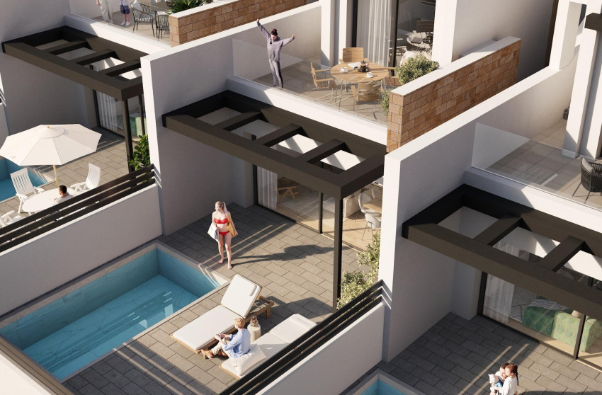 Obra nueva - Villa - Torrevieja - Aguas Nuevas