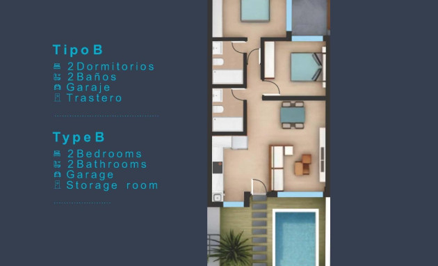 Nouvelle construction - Bungalow - Rez-de-chaussée - San Pedro del Pinatar - Los Pinos