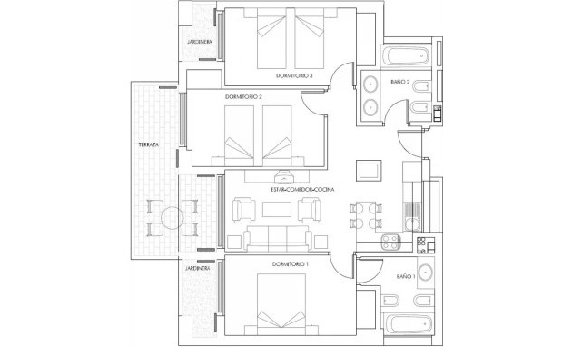 Nieuwbouw - Penthouse - Vera - Puerto del Rey